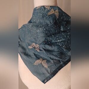 Vintage Blue Butterfly Scarf
